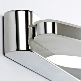 Applique da bagno moderna in metallo cromato con LED integrato