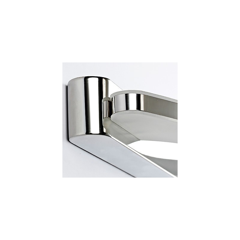 Applique da bagno moderna in metallo cromato con LED integrato