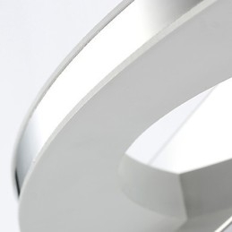 Applique da bagno moderna in metallo cromato con LED integrato