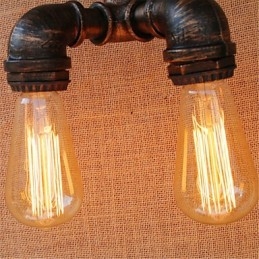 Applique da parete rustica Lodge con luce ambientale, finitura pittura, 2 lampadine E27 incluse