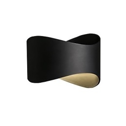 Applique da parete mini moderna e contemporanea in ossido nero con LED integrato 9 W