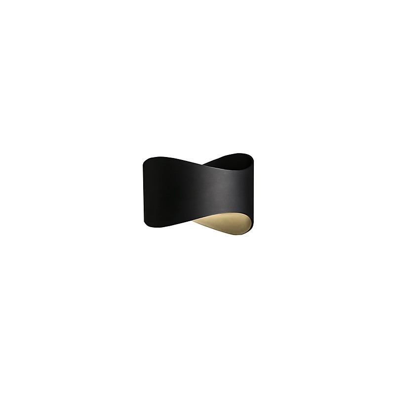 Applique da parete mini moderna e contemporanea in ossido nero con LED integrato 9 W