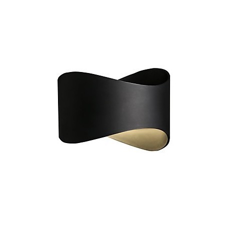Applique da parete mini moderna e contemporanea in ossido nero con LED integrato 9 W