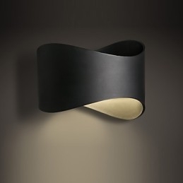 Applique da parete mini moderna e contemporanea in ossido nero con LED integrato 9 W