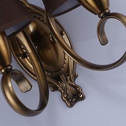 Applique da parete classica elettroplaccata con protezione occhi, E14, 2 lampadine