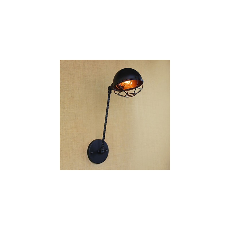 Applique da parete LED retrò country mini, finitura pitturata, luce direzionata, lampadina inclusa