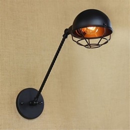 Applique da parete LED retrò country mini, finitura pitturata, luce direzionata, lampadina inclusa