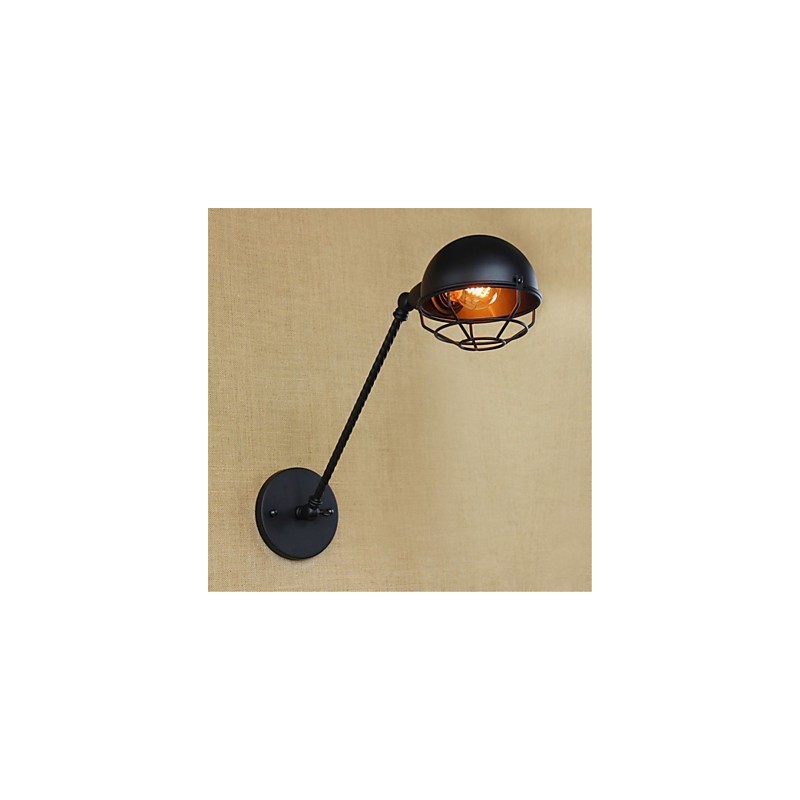 Applique da parete LED retrò country mini, finitura pitturata, luce direzionata, lampadina inclusa