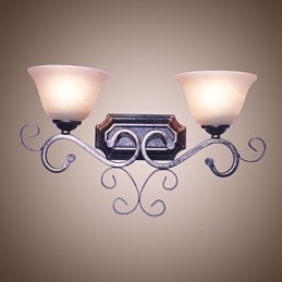 Applique da parete mini rustica tradizionale/classica 2x E27