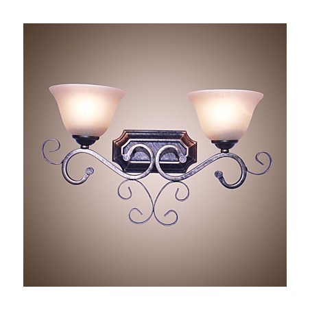 Applique da parete mini rustica tradizionale/classica 2x E27