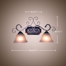 Applique da parete mini rustica tradizionale/classica 2x E27