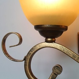 Applique da parete mini rustica tradizionale/classica 2x E27