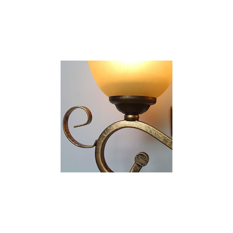 Applique da parete mini rustica tradizionale/classica 2x E27