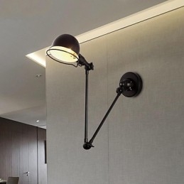 Applique da parete mini in metallo, luce direzionata, 1 lampadina E26/E27