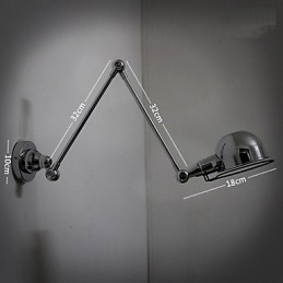 Applique da parete mini in metallo, luce direzionata, 1 lampadina E26/E27
