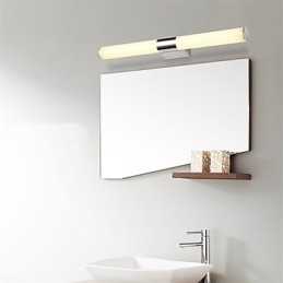 Lampada specchio bagno LED 12 W 85-265 V in acciaio inox e acrilico, 60 cm