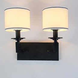 Applique da parete dipinta stile moderno contemporaneo country rustico lodge, 2 luci E12/E14