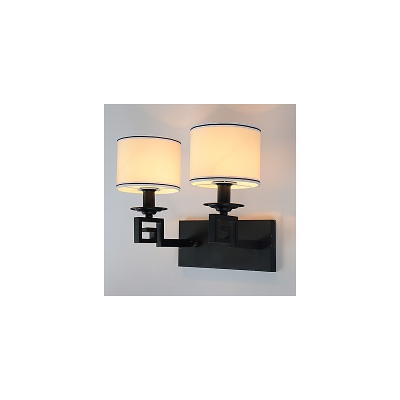 Applique da parete dipinta stile moderno contemporaneo country rustico lodge, 2 luci E12/E14