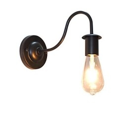 Applique da parete rustica tradizionale/classica dipinta con downlight