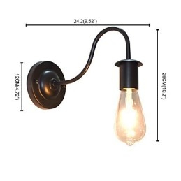Applique da parete rustica tradizionale/classica dipinta con downlight