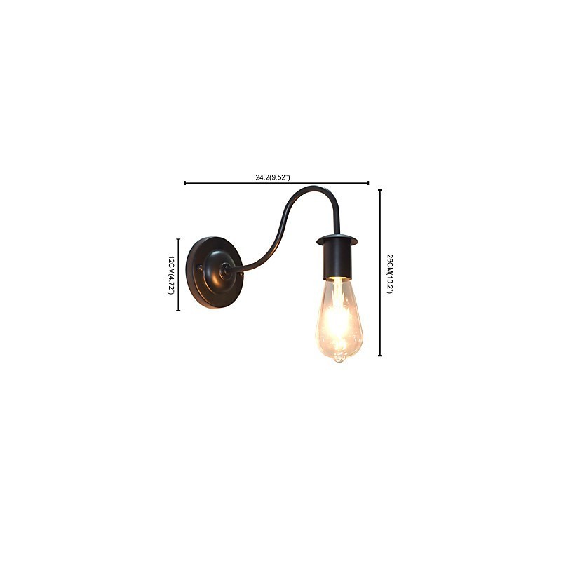Applique da parete rustica tradizionale/classica dipinta con downlight