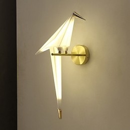 Applique da parete mini con luce ambientale elettroplaccata LED integrato 6 W
