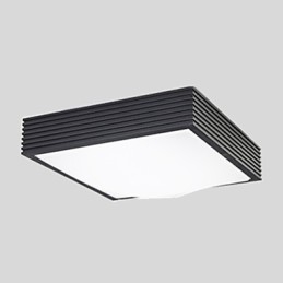 Plafoniera a filo moderna contemporanea in metallo nera con diffusore bianco 43 cm LED integrato