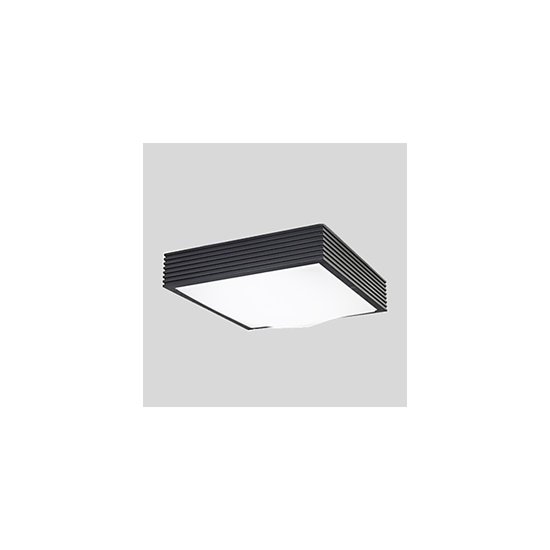 Plafoniera a filo moderna contemporanea in metallo nera con diffusore bianco 43 cm LED integrato