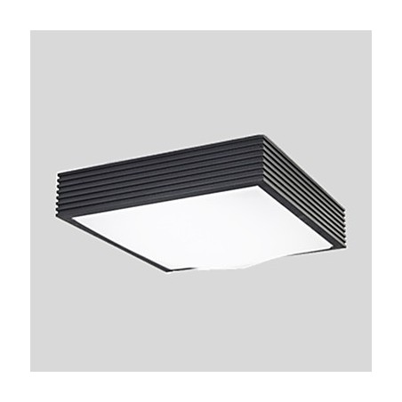 Plafoniera a filo moderna contemporanea in metallo nera con diffusore bianco 43 cm LED integrato