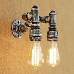 Applique da parete country retrò con braccio oscillante e luce ambientale