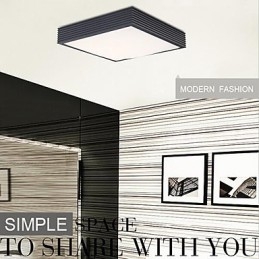 Plafoniera a filo moderna contemporanea in metallo nera con diffusore bianco 43 cm LED integrato