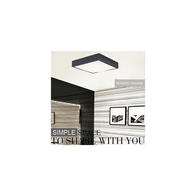 Plafoniera a filo moderna contemporanea in metallo nera con diffusore bianco 43 cm LED integrato