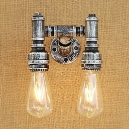 Applique da parete country retrò con braccio oscillante e luce ambientale