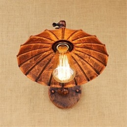 Applique da parete rustica retrò con braccio oscillante e luce ambientale, mini