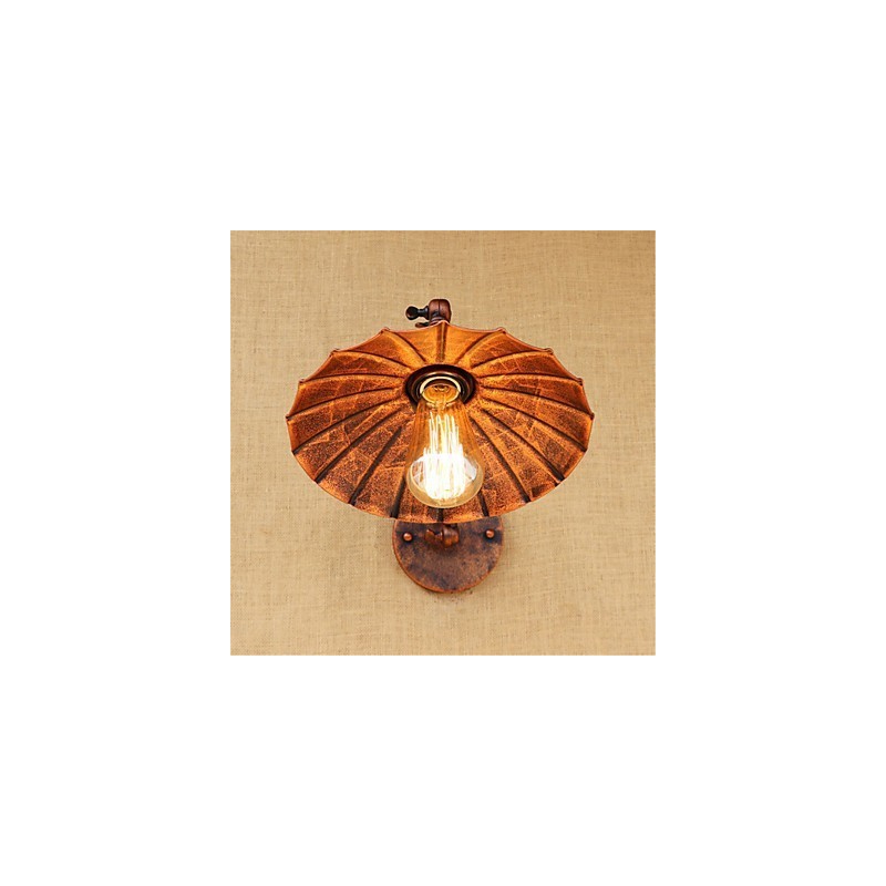 Applique da parete rustica retrò con braccio oscillante e luce ambientale, mini