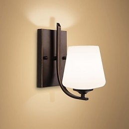 Applique da parete mini rustica, moderna e country con luce verso l’alto