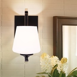 Applique da parete mini rustica, moderna e country con luce verso l’alto