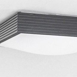 Plafoniera a filo moderna contemporanea in metallo nera con diffusore bianco 43 cm LED integrato