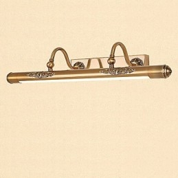 Applique da bagno LED integrata ottone antico 60 cm
