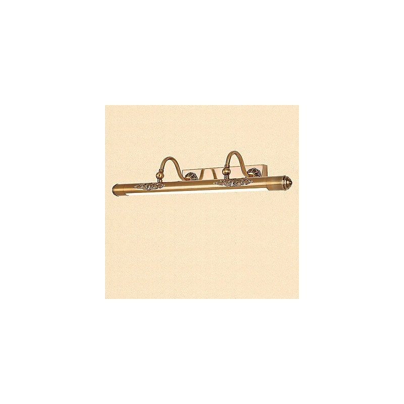 Applique da bagno LED integrata ottone antico 60 cm