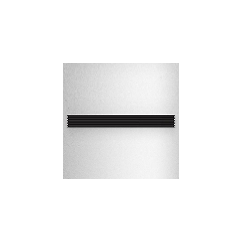 Plafoniera a filo moderna contemporanea in metallo nera con diffusore bianco 43 cm LED integrato