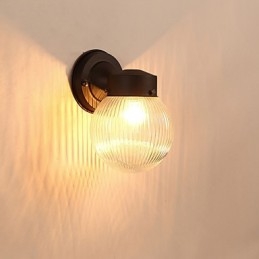 Applique da parete mini moderna in ossido nero, luce ambientale, E26/E27