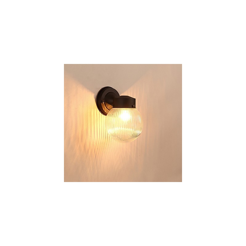 Applique da parete mini moderna in ossido nero, luce ambientale, E26/E27