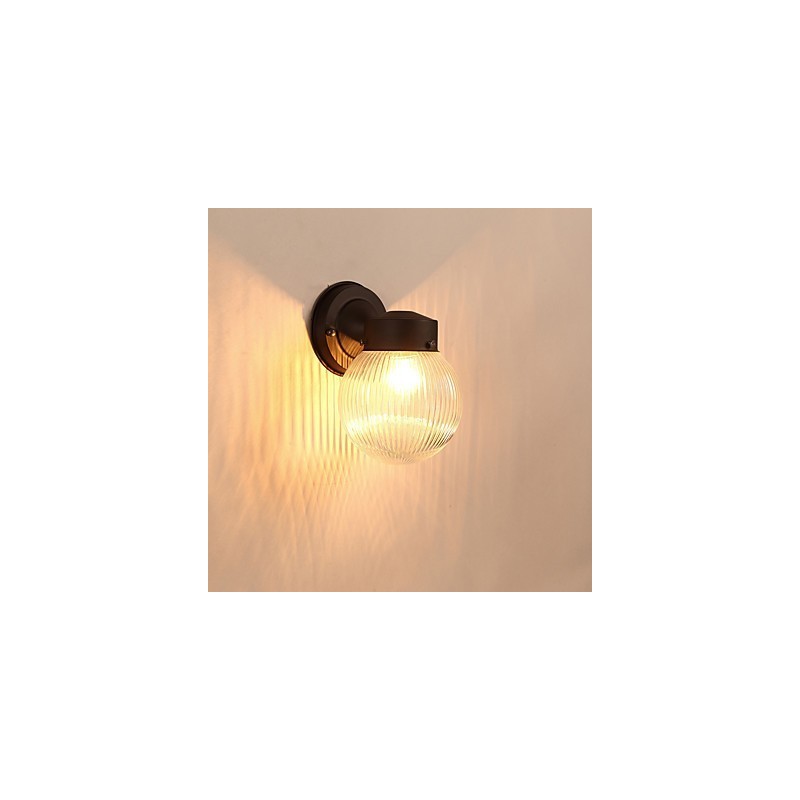 Applique da parete mini moderna in ossido nero, luce ambientale, E26/E27