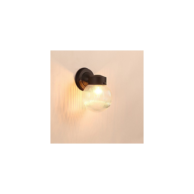 Applique da parete mini moderna in ossido nero, luce ambientale, E26/E27