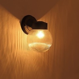 Applique da parete mini moderna in ossido nero, luce ambientale, E26/E27