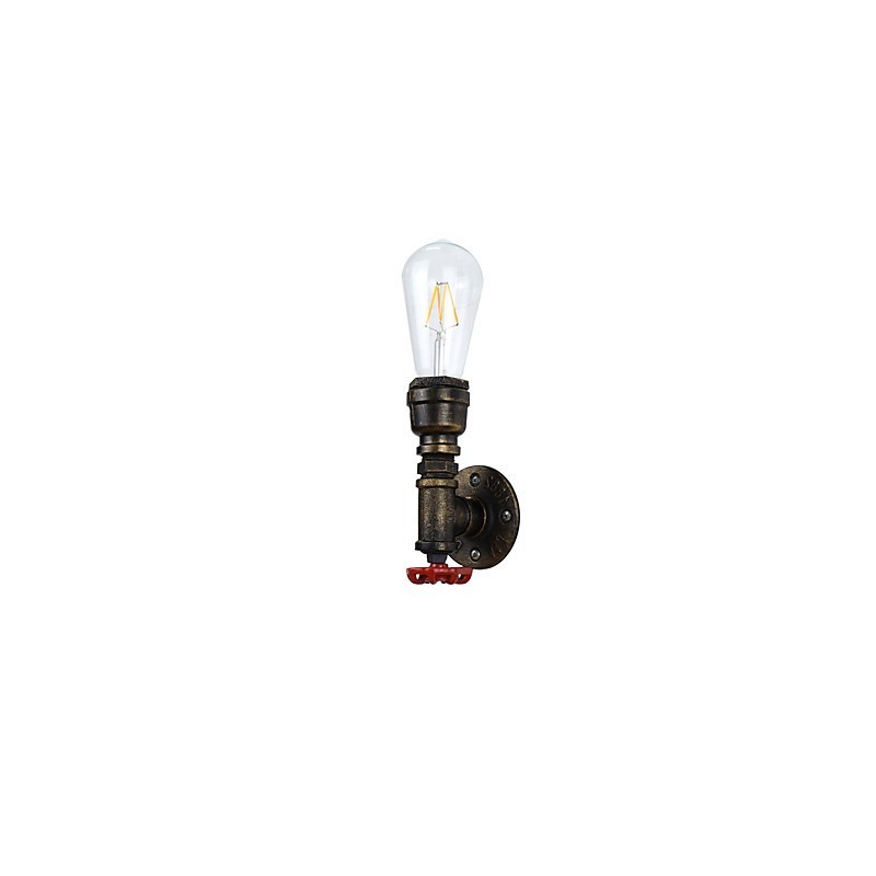 Applique da parete classica in ottone antico E27 8,5 x 7,5 x 27 cm