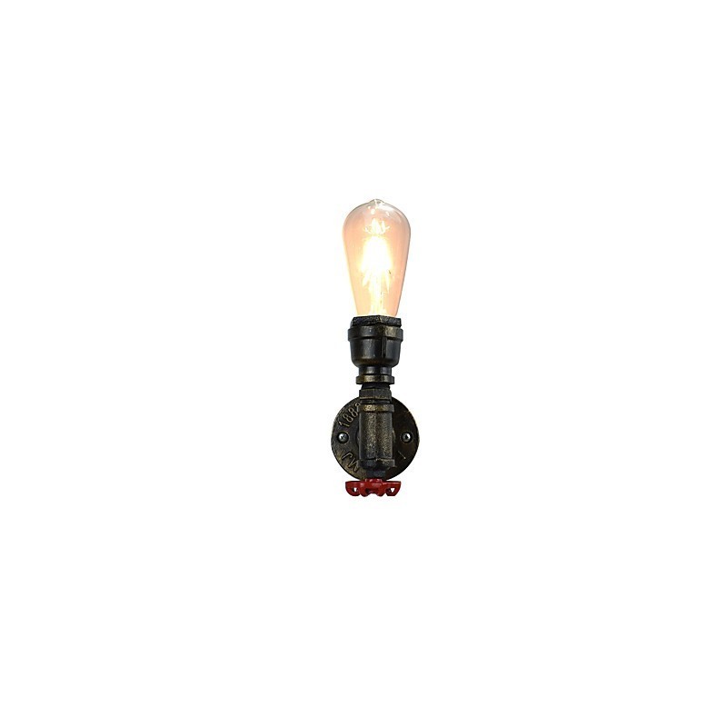 Applique da parete classica in ottone antico E27 8,5 x 7,5 x 27 cm
