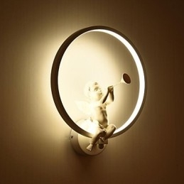 Applique da parete moderna nordica in alluminio, LED integrato, 30 x 35 cm
