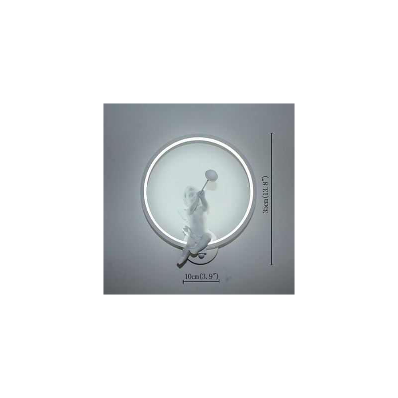 Applique da parete moderna nordica in alluminio, LED integrato, 30 x 35 cm